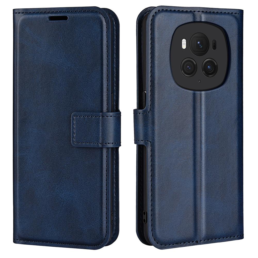 

For Honor Magic6 Pro 5G Case Anti-Drop PU Leather Wallet Phone Cover Blue