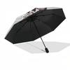 1pc Haikyuu!! Kuroo Tetsurou & Hinata Shoyo Volleyball Team Umbrella Automatic Opening Closing, Portable 3-Fold Design, 8-Bone Iron Frame Outdoor Umbr
