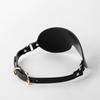 Flirtatious Leather Eye Mask: Thick Blindfold for Teasing, Light Blocking, and Sensual Play