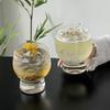 ZISIZ High-Footed Transparent Drum Glass Cup
