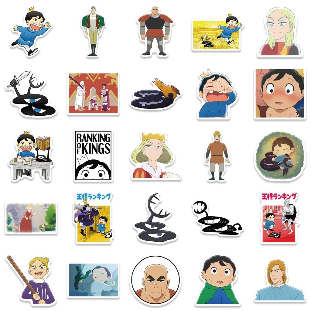 50Pcs King Ranking Sticker Graffiti Personality Cartoon Cute Japanese Comic DIY Skateboard Suitcase Stickers Waterproof