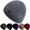 New Style Unisex Winter Hats Plush Fur Lined Men Women Warm Beanie Cap Casual JZML Label Decor Outdoor Winter SKI Knitted Hats
