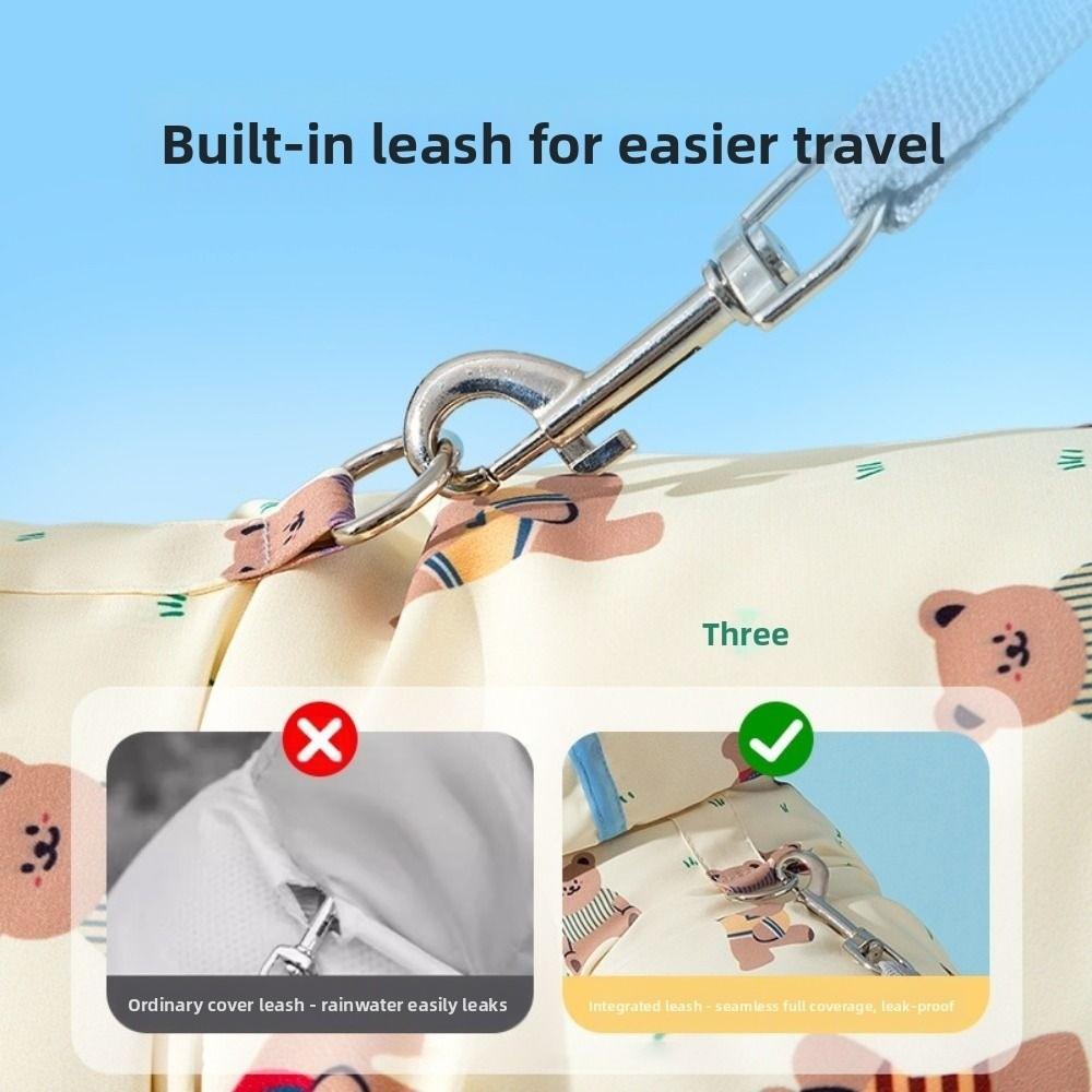 Windproof Dog Rain Cloak Waterproof Four Leg Raincoat Stylish Pet Rain Jacket  Cats