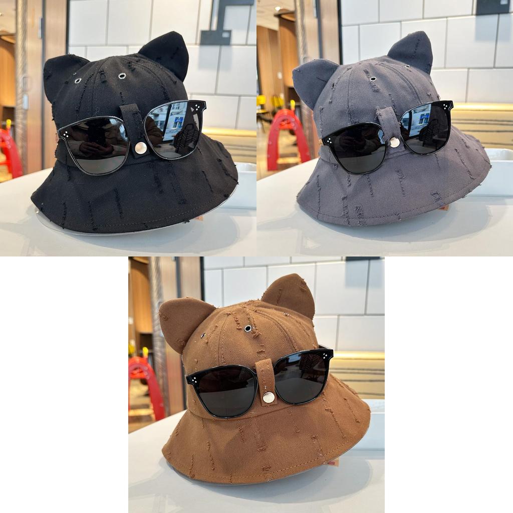 Cute Cartoon Bear Hat Women Sunglasses Spring Summer Sunshade Fishing Hat Men Outdoor Climbing Fishing Trendy