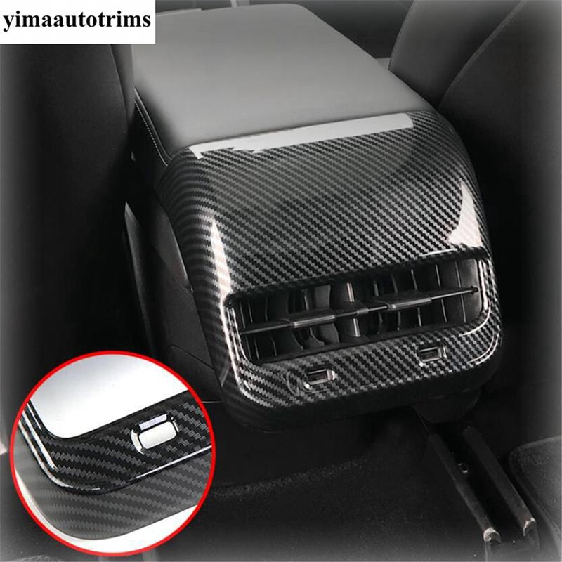 Steering Wheel Window Lift Door Lock Air Adjust Button Cover Trim Carbon Fiber Accessories For Tesla Model 3 Model Y  - 2024