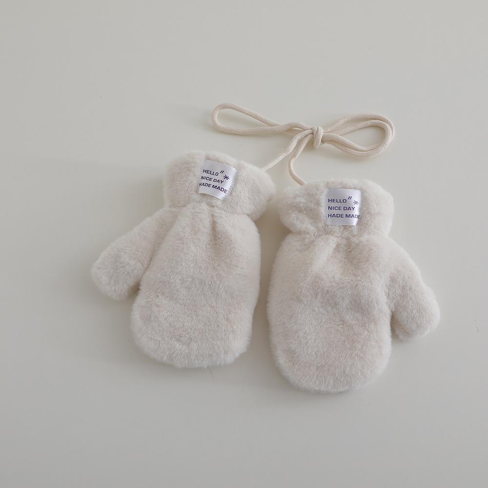 

Однотонный плюшевый детский шарф, зимний теплый искусственный меховой шейный платок для младенцев, простые противохолодные детские шарфы для мальчиков и девочек, перчатки