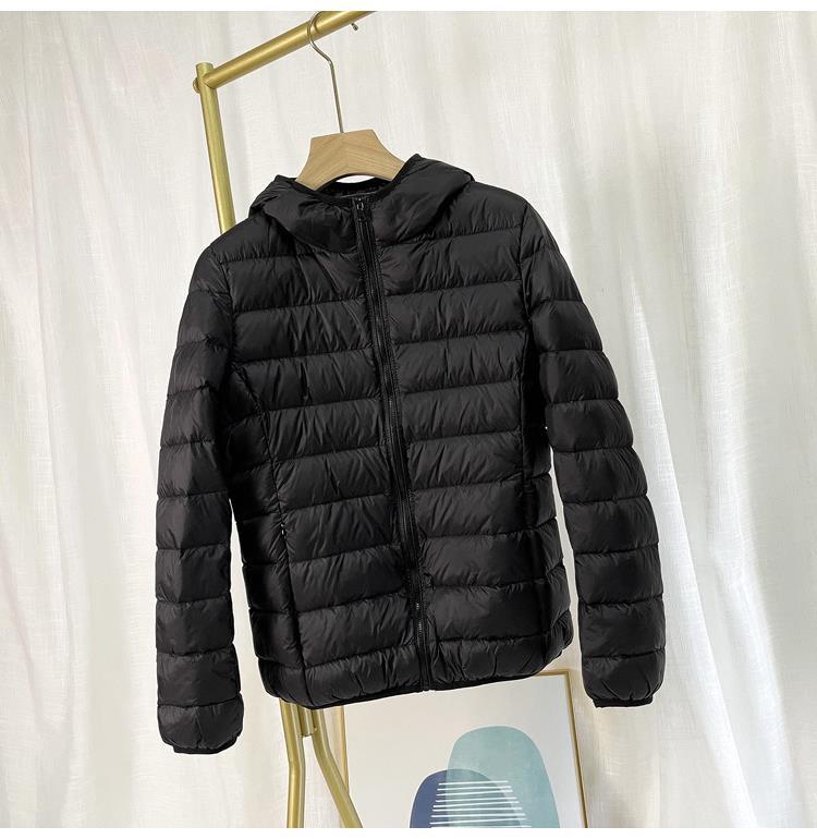 FASHION 2025 Light Down Jacket Women's Hooded Short Portable High Quality 90 White Duck Down Versatile Down Jacket Trendy Clothes