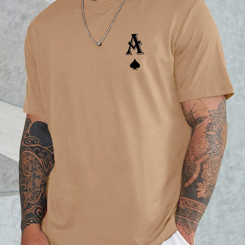 T-shirt Casual Homme Col Rond Manches Courtes Imprimé Graphique Pique Été Sport