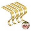 Pack of 4 Sturdy Metal Stocking Holders Home Accessoyr for Christmas Fireplaces Decoration and Holiday Mantels Hook
