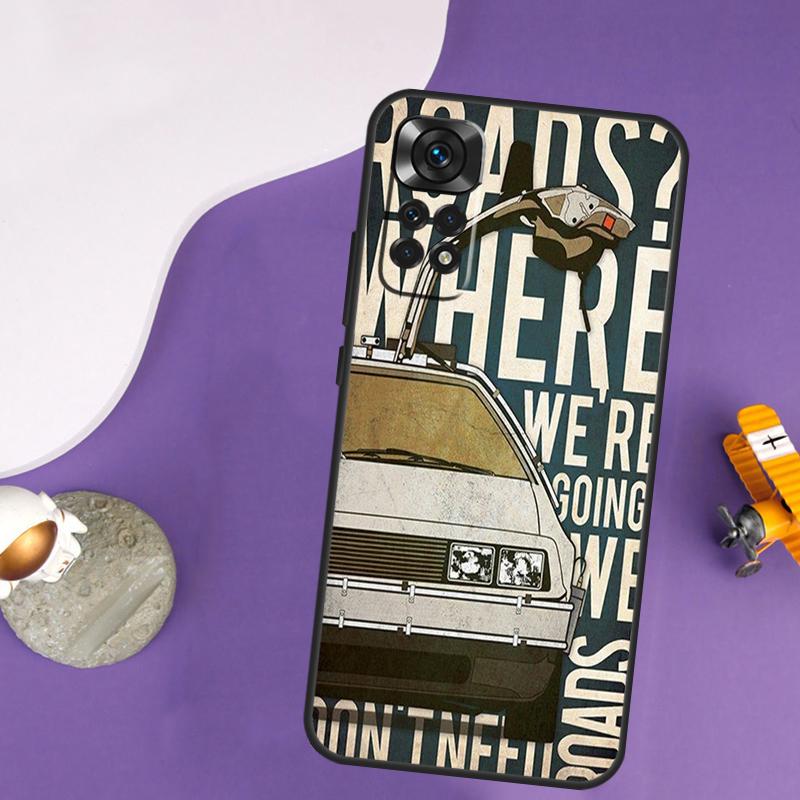 Back to the Future DeLorean Case For Xiaomi Redmi Note 14 13 Pro 12 9 10 11 Pro 10S 11S 12S Redmi 14C 13C 10C 12C Cover