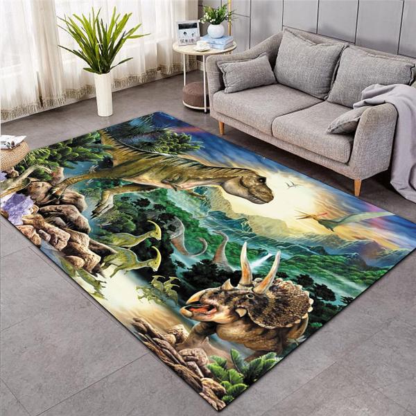 3D Dinosaur Large Mat Rugs for Living Room Comfortable Carpet Soft Floor Mat Rugs for Bedroom Horror Mat