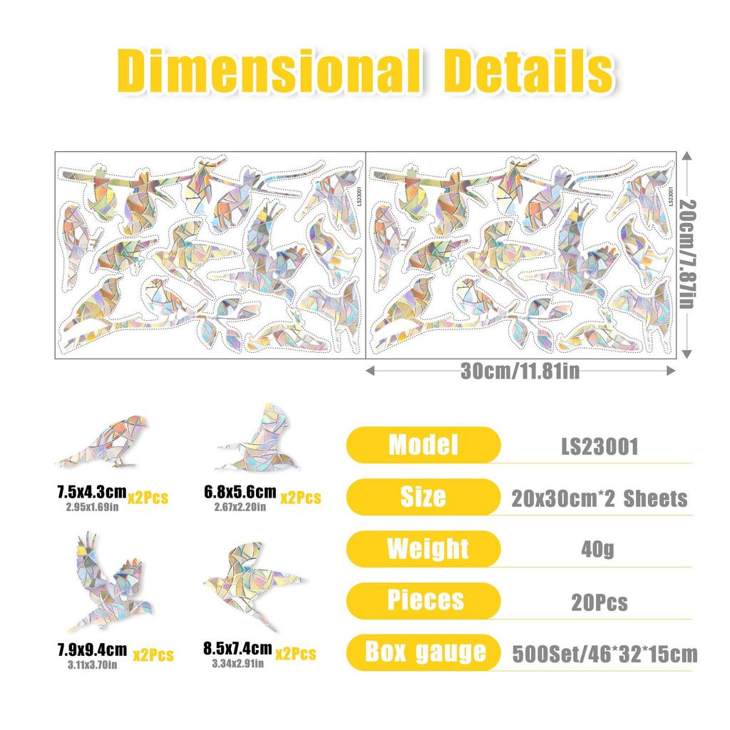 Colorful Rainbow Prism Butterfly Window Cling: Electrostatic Glass Decor & Sun Catcher