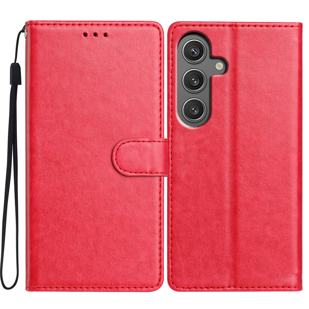 For Samsung Galaxy A15 5G Leather Phone Case Wallet Stand Cover with Handy Strap