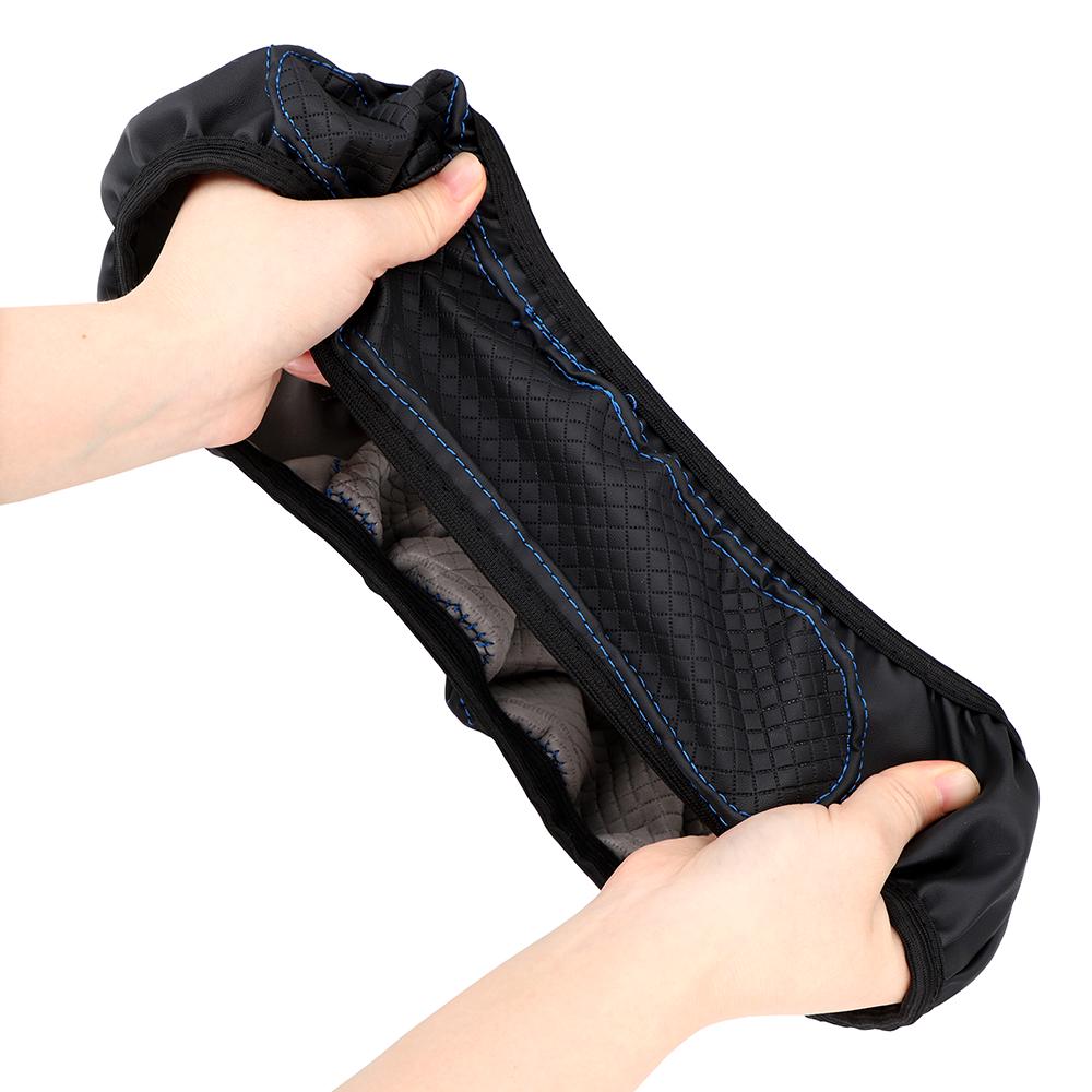 Embossing Leather Car Steering Wheel Cover Decoration Interior Anti Slip Caravan Trailer Truck Off Road 4x4 Auto Accessories