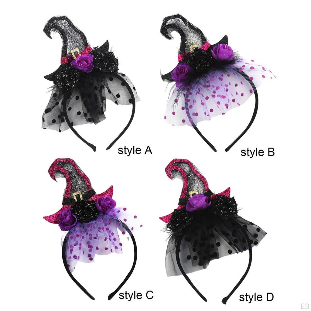 Enchanting Witch Hat Headband for Halloween Festivities