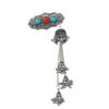 Turquoise Tassel Hair Clip: Exquisite Ethnic Mongolian Style for Women