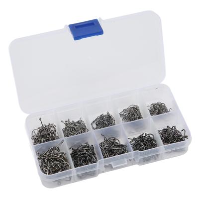 500 pièces Set d'hameçons de pêche Acier au Carbone Simple Hameçon Pêche à la Mouche Hameçons Carpe