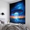 Mysterious Spaceship Tapestry Hanging Exoplanets Dorm Dormitory Star Universe Bedroom Living Room Home Decor