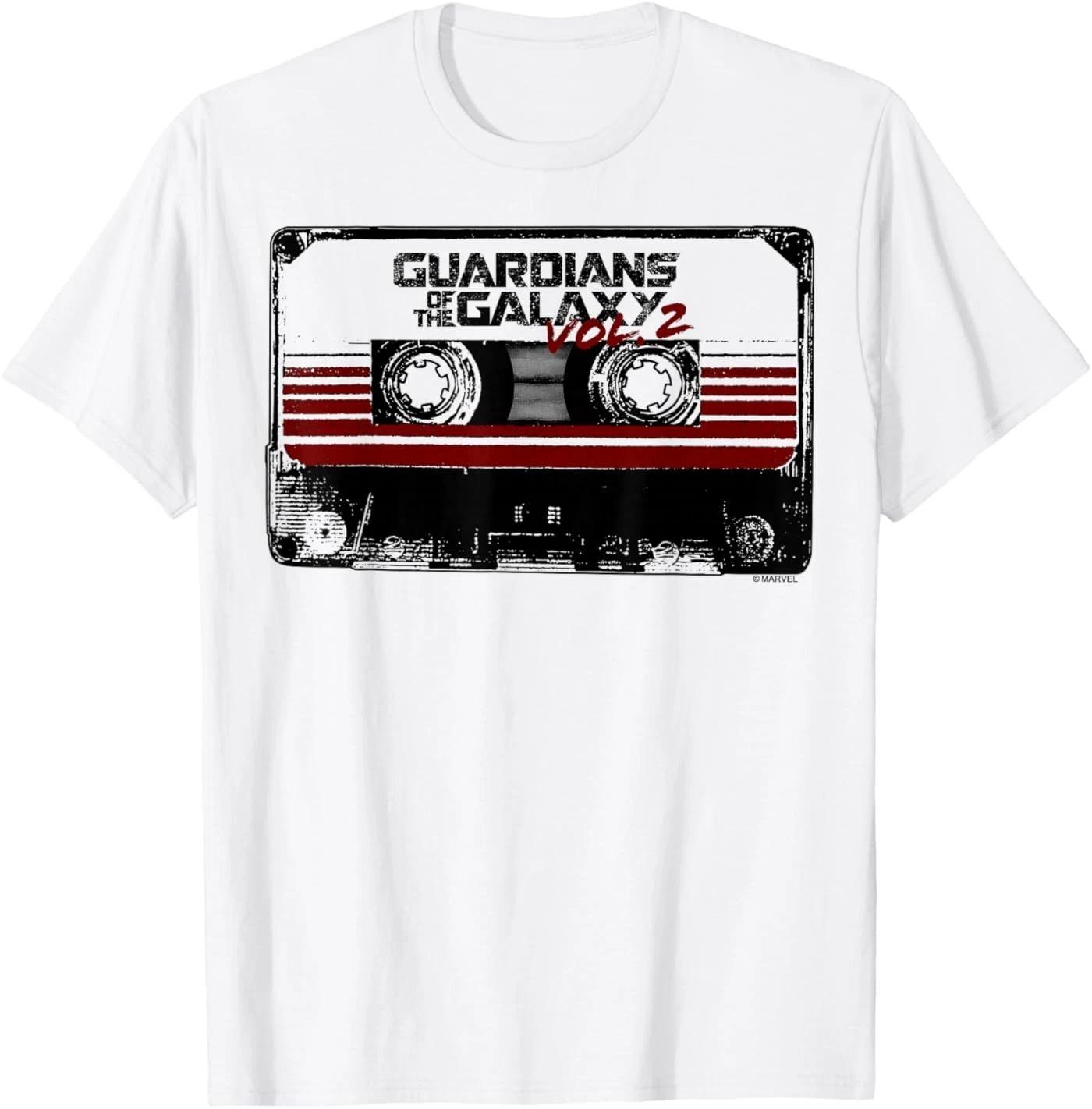 Guardians of The Galaxy Vol 2 Awesome Mix Tape Logo 100% Cotton T-shirt Mens Tees Top S