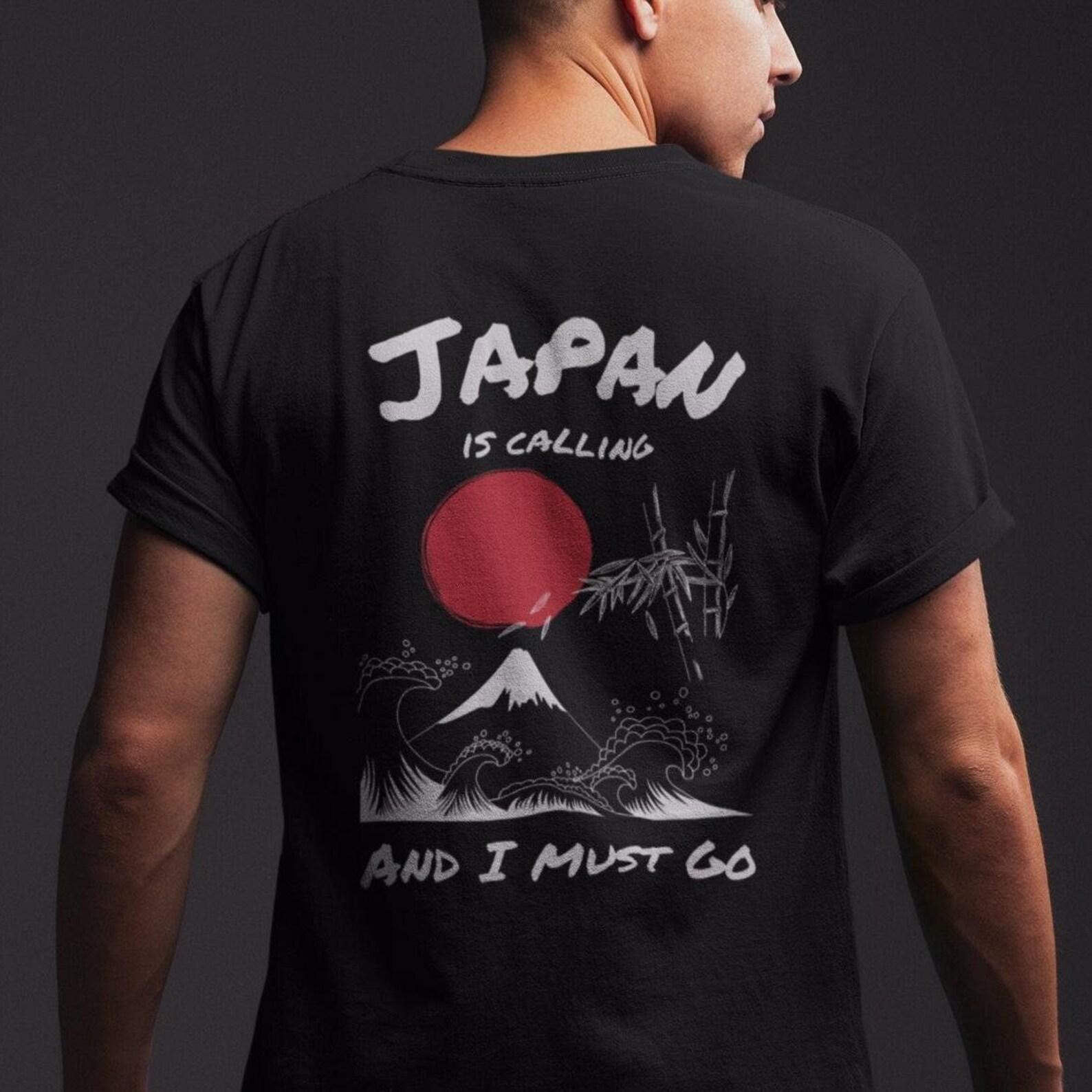 Japan is Calling T-Shirt: Fuji Mountain, Rising Sun Design M