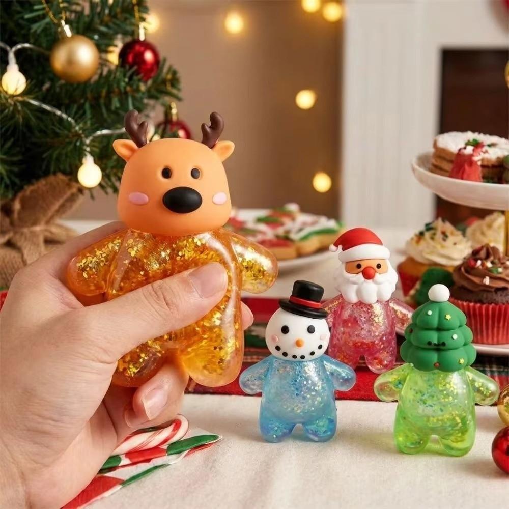 Soft Squeeze Toy Glitter Stress Relief Toy Fun Christmas Fidget Toy  Holiday Season