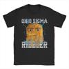 Ohio Sigma Rizzler T-Shirt for Men Funny 100% Cotton Tee Shirt Round Neck Short Sleeve T Shirt Summer Tops