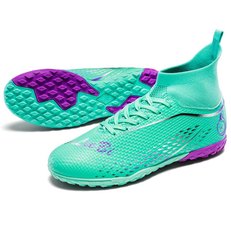 High-top football shoes men's and women's indoor and outdoor broken nail sneakers long nails adult grass children's game training shoes