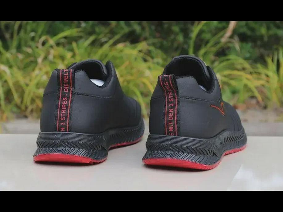 Men's Waterproof Black Leather Autumn Work & Casual Running Shoes