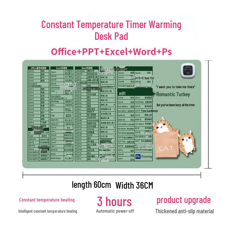 Electric Heated Mouse Pad with Temperature Control