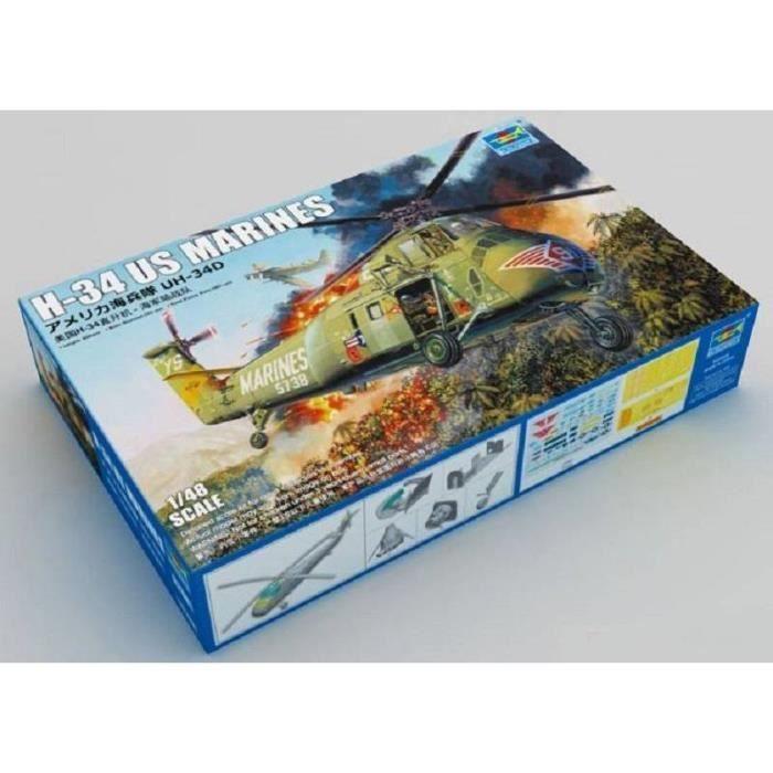 TRUMPETER - Maquette Hélicoptère H-34 Us Marines Trumpeter 02881 1/48ème Maquette Char Promo - Ref : 10268
