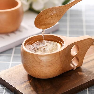 Tazza da Caffè Vintage in Legno Tazza in Legno Fatta a Mano Tazza per Caffè Latte Tè Tazze da Bevanda per Campeggio all'Aperto Tazza Kuksa Finlandese Tazza Regalo Articoli da Tavola