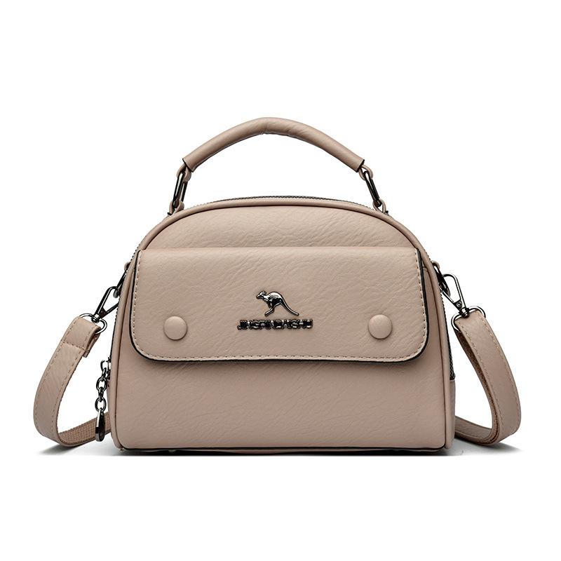Soft Leather Small Square Bag Premium Texture Handbag New Versatile Large Capacity Shoulder Crossbody Bag