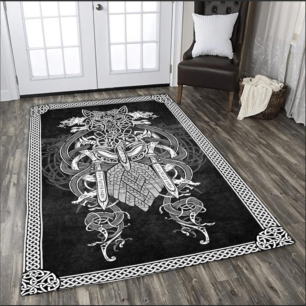 3D Viking Fashion Large Carpet Rug for Home Living Room Bedroom Sofa Doormat Decor Kids Play Area Rug Carpet Non-slip Floor Mat