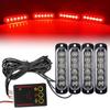 Car Front Grille Lighting 12V 24V Amber LED Emergency Strobe Warning Lights Car Flash Beacon Yellow White Signal Lamp