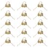 100Pcs Round Christmas Ornament Caps Metal Xmas Hangers Cap Replacement Bauble Tops for Festive Tree Decorations Store Hotel
