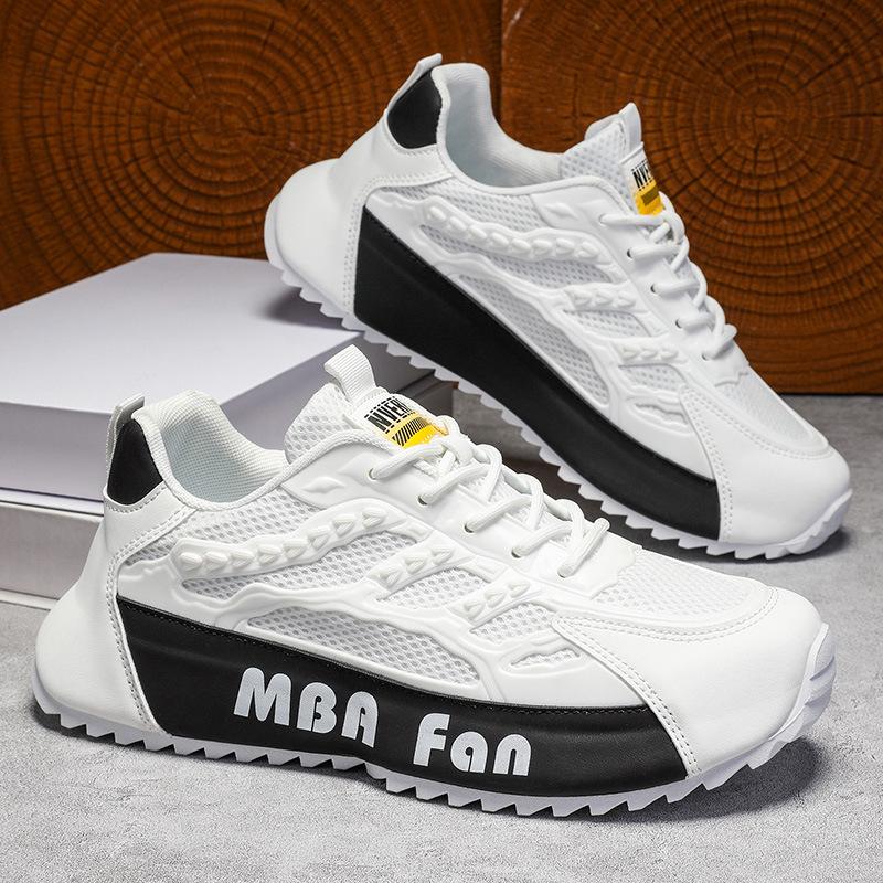 

2025 summer new thin men s shoes mesh breathable color matching trend thick sole heightening dad shoes casual sports shoes 44