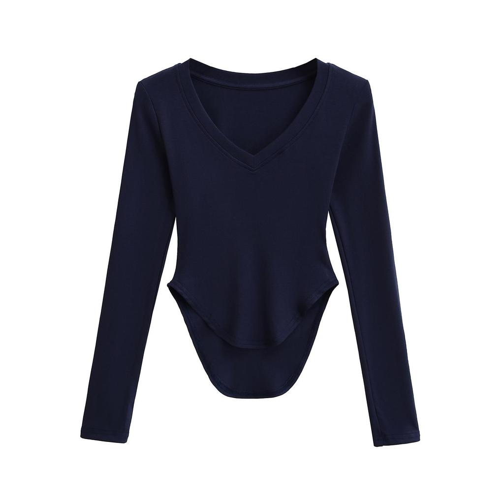 Spicy Girl Sweetheart Neck Slimming Long Sleeve Fitness Top for Women - Spring/Summer Collection