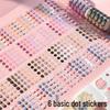 Polka Dot Washi Tape Stickers for Journaling - Small Round Labels