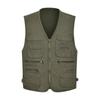 Men's Plus Size Pure Cotton Multi-Pocket Fishing Photography Vest