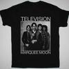 Retro Leuchtreklame Mond Fernsehen T-Shirt Schwarz S 5XL