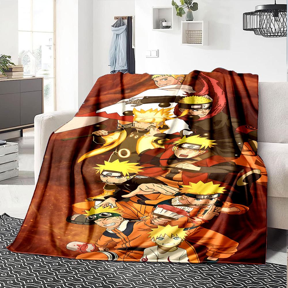 1pc Narutos Evolutionary Journey Flannel Blanket for Super Soft Cute Comfort Blanket for Travel Bedding Couch Sofa Blanket Y72347