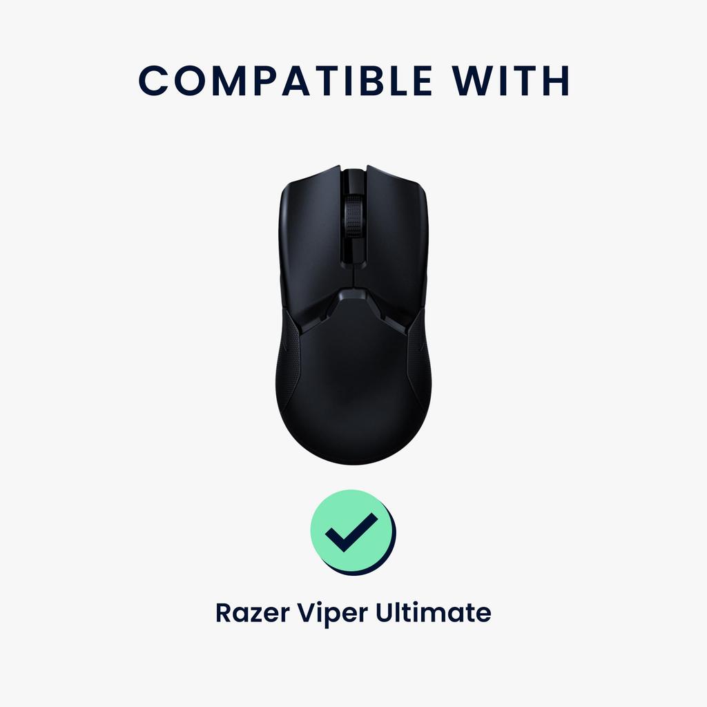 kwmobile Mouse Grip for Razer Viper Ultimate - Anti-Slip Grip Tape, Pre-Cut, 0.5mm Thick, Black