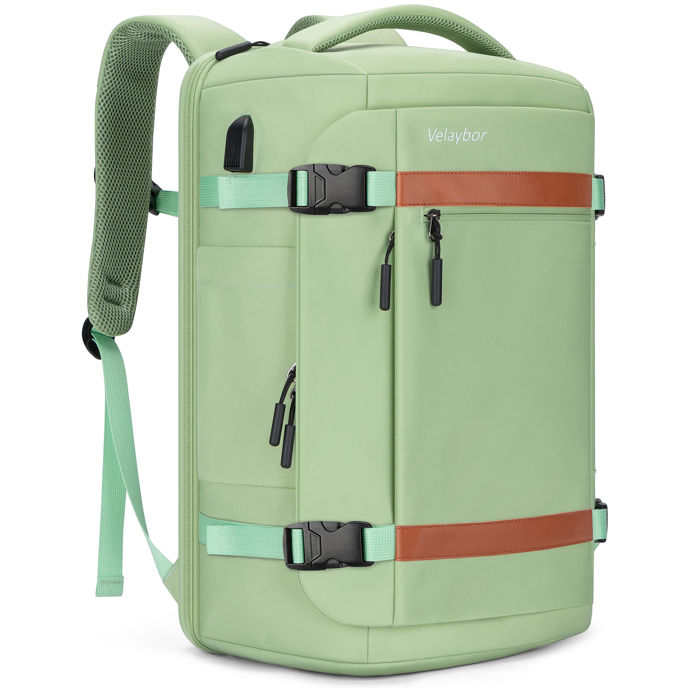

Дорожній рюкзак Velaybor схвалений TSA зарядка USB зелений/авокадо