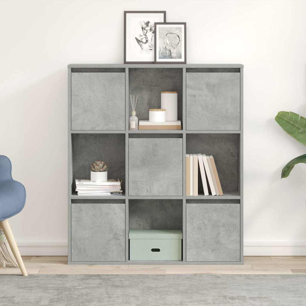 Bookshelf Concrete Grey 89 x 24 x 101.5 cm Engineered Wood