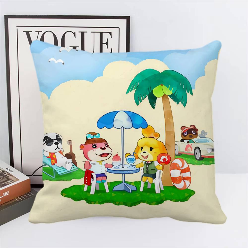 Game A-Animal C-Crossings Pillow Case Square Pillow Bedroom Sofa Leisure Comfort Cushion Home Decoration