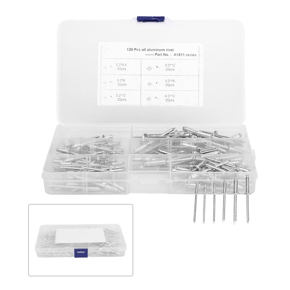 120pcs Aluminum Blind Rivets Anti Rust Anti Corrosion Practical Boat Industry Accessory