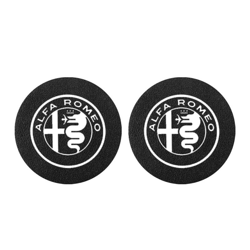 

For Alfa Romeo 2026 Hot Sticker 2Pcs Car Coasters Silica Gel Water Cup Mats For Alfa Romeo 4C 159 Spider Giulia Giulietta Tonale