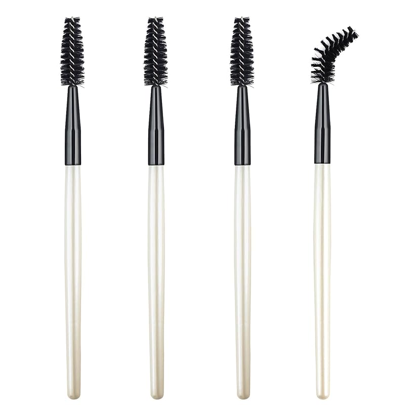 4Pcs Mascara Brush Wands Makeup Lash Spoolies Eyelash Eyebrow Brushes Spooly Applicators for Extensions Reusable(Pink)