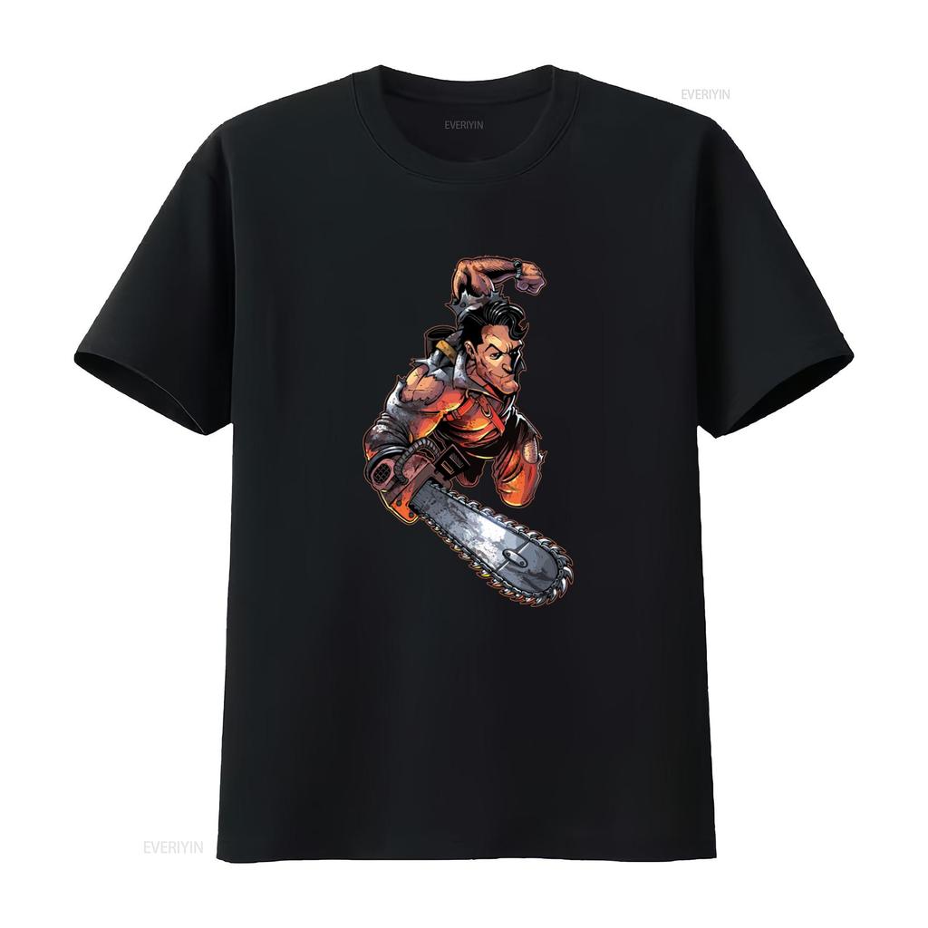 Ash Williams Evil Dead T Shirt 100 Cotton for Men All Sizes Available Vintage Washed Versatile Homme Graphic Streetwear Stylish