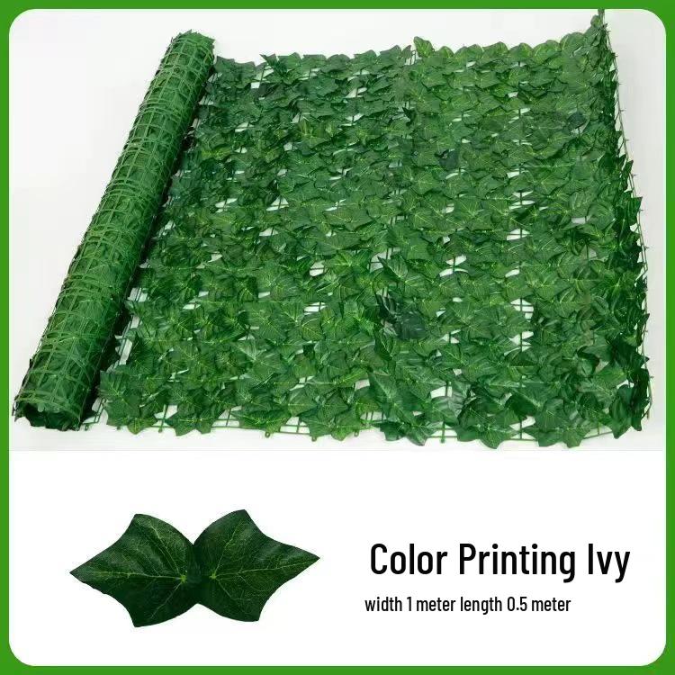 Konstgjord Grön Bladstaket för Balkong- eller Trädgårdsdekoration